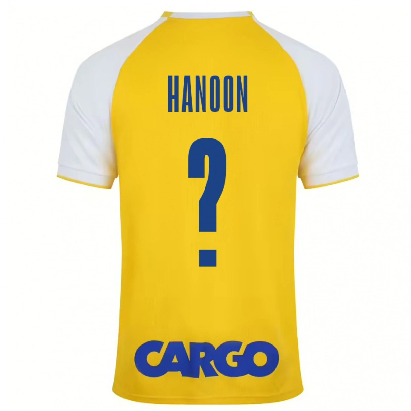 Danxen Mænd Agam Hanoon #0 Gul Hvid Hjemmebane Spillertrøjer 2024/25 Trøje T-Shirt