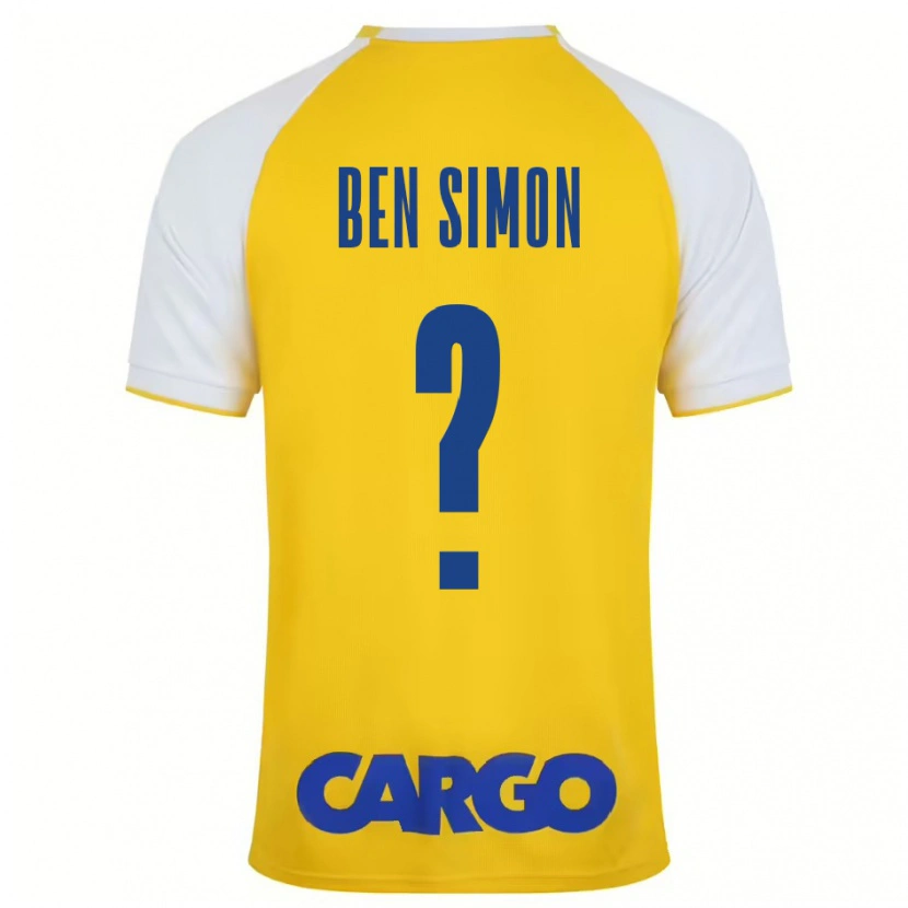 Danxen Mænd Ilay Ben Simon #0 Gul Hvid Hjemmebane Spillertrøjer 2024/25 Trøje T-Shirt