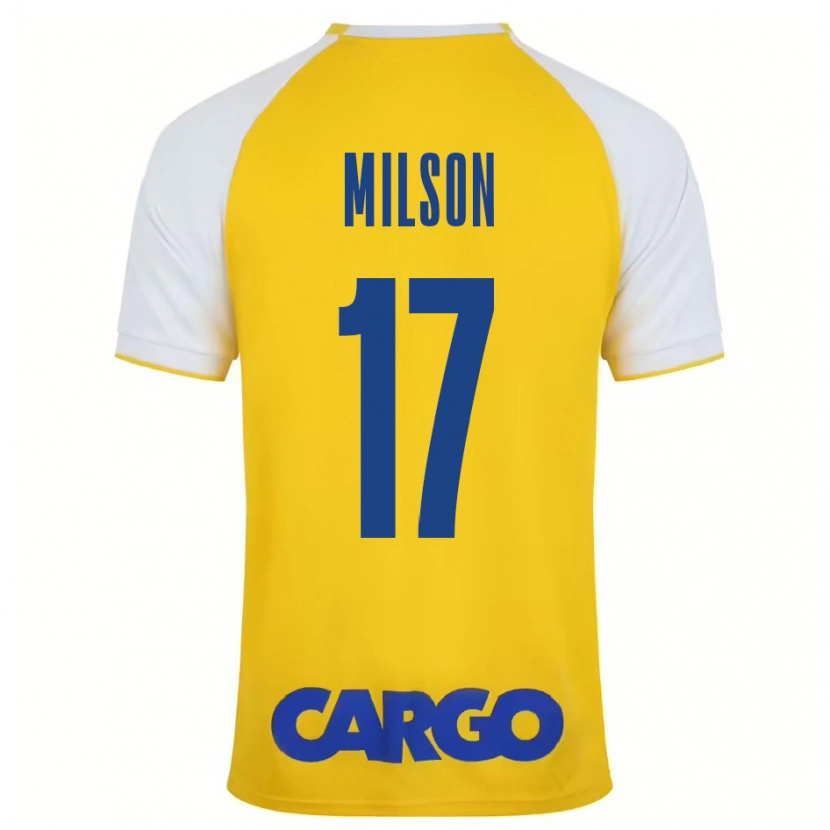Danxen Mænd Milson #17 Gul Hvid Hjemmebane Spillertrøjer 2024/25 Trøje T-Shirt