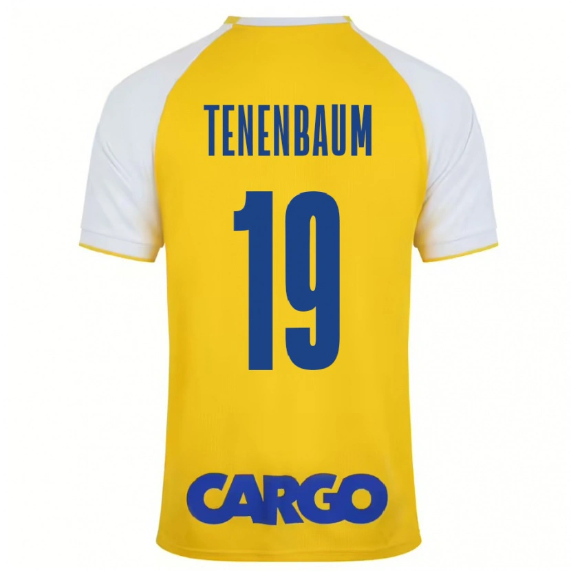 Danxen Mænd Daniel Tenenbaum #19 Gul Hvid Hjemmebane Spillertrøjer 2024/25 Trøje T-Shirt