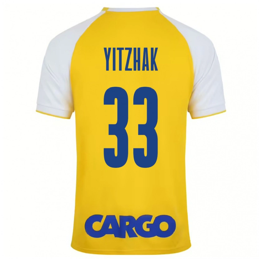 Danxen Mænd Or Yitzhak #33 Gul Hvid Hjemmebane Spillertrøjer 2024/25 Trøje T-Shirt