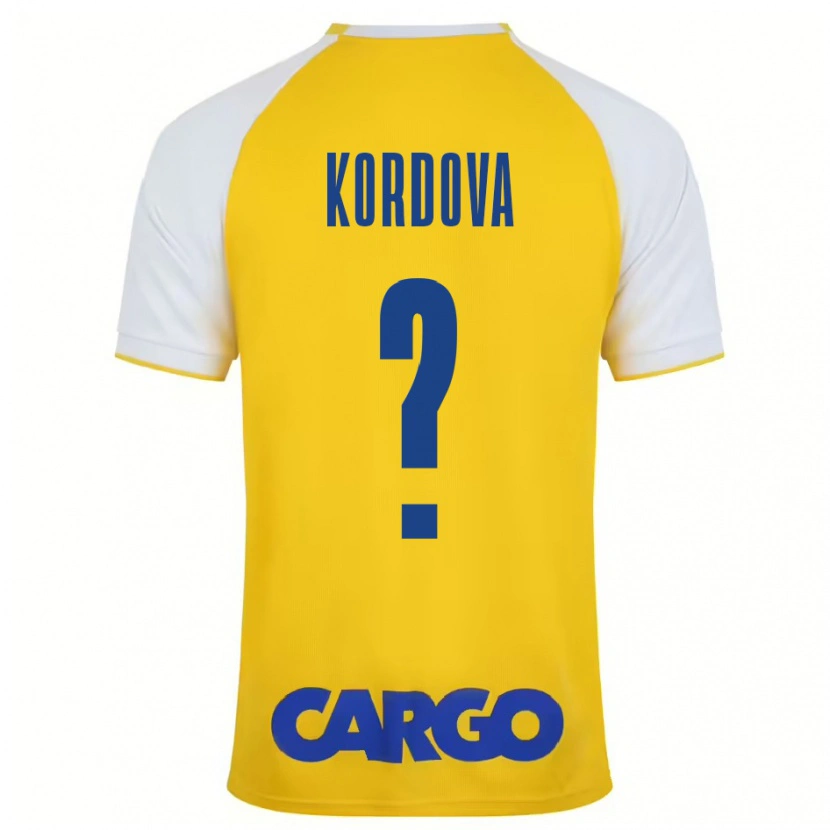 Danxen Mænd Adir Kordova #0 Gul Hvid Hjemmebane Spillertrøjer 2024/25 Trøje T-Shirt
