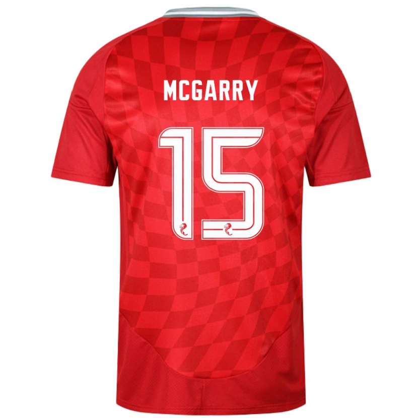 Danxen Mænd James Mcgarry #15 Rød Hjemmebane Spillertrøjer 2024/25 Trøje T-Shirt