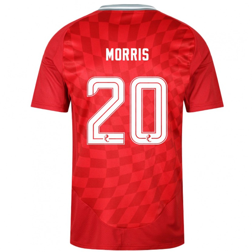 Danxen Mænd Shayden Morris #20 Rød Hjemmebane Spillertrøjer 2024/25 Trøje T-Shirt