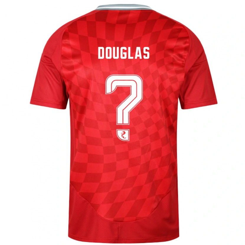 Danxen Mænd Connor Douglas #0 Rød Hjemmebane Spillertrøjer 2024/25 Trøje T-Shirt
