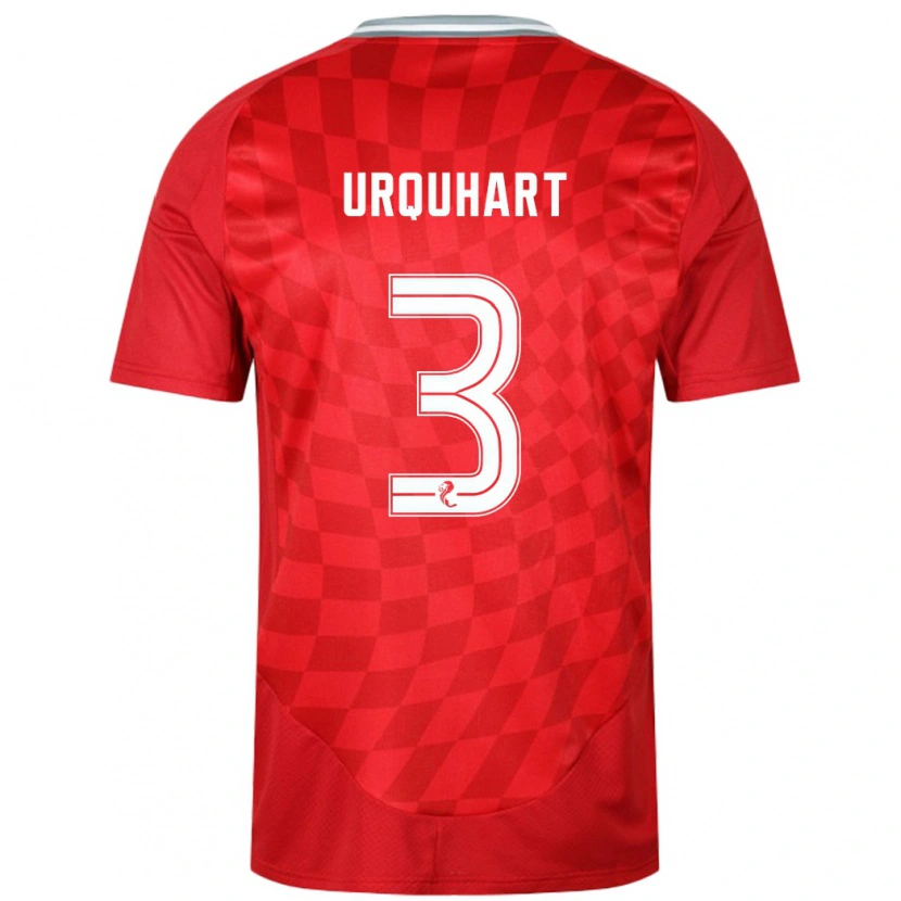 Danxen Mænd Millie Urquhart #3 Rød Hjemmebane Spillertrøjer 2024/25 Trøje T-Shirt