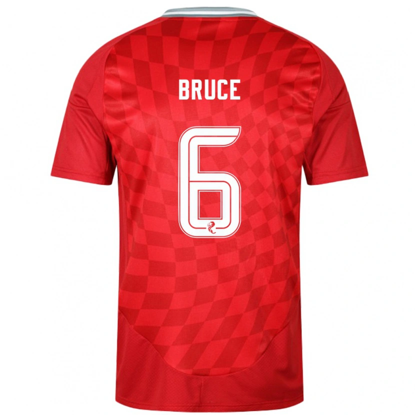 Danxen Mænd Natasha Bruce #6 Rød Hjemmebane Spillertrøjer 2024/25 Trøje T-Shirt