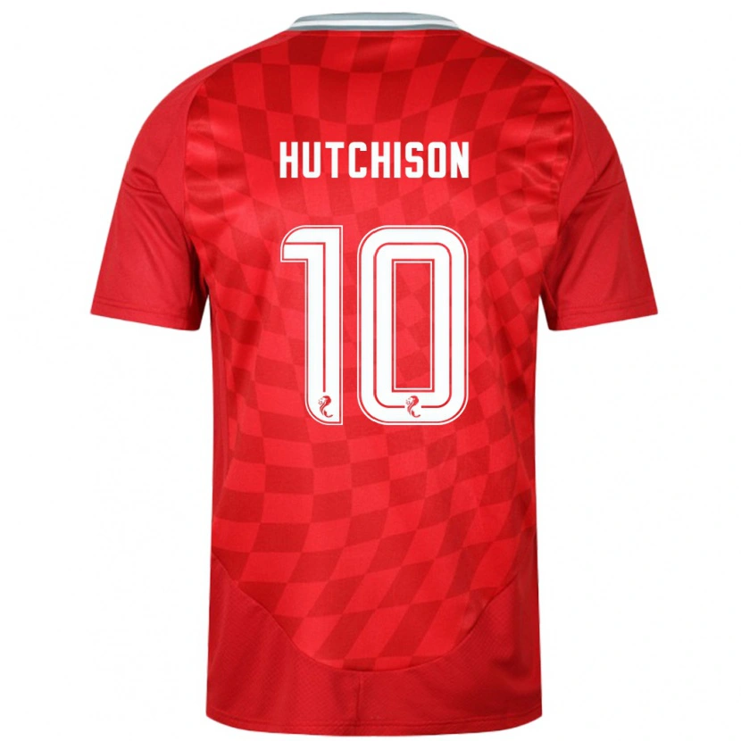Danxen Mænd Bayley Hutchison #10 Rød Hjemmebane Spillertrøjer 2024/25 Trøje T-Shirt