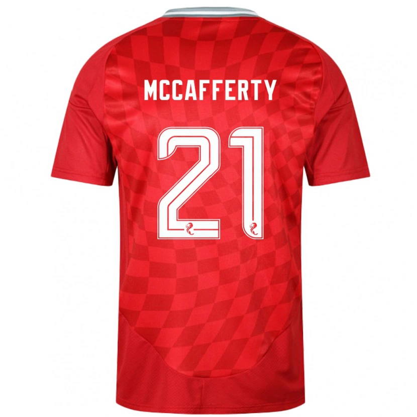Danxen Mænd Eirinn Mccafferty #21 Rød Hjemmebane Spillertrøjer 2024/25 Trøje T-Shirt