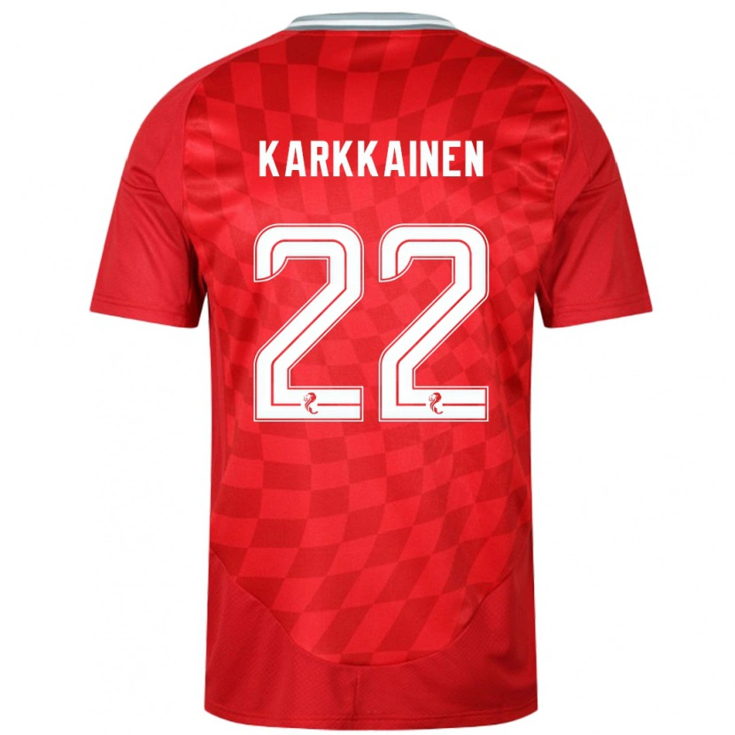 Danxen Mænd Elena Kärkkäinen #22 Rød Hjemmebane Spillertrøjer 2024/25 Trøje T-Shirt