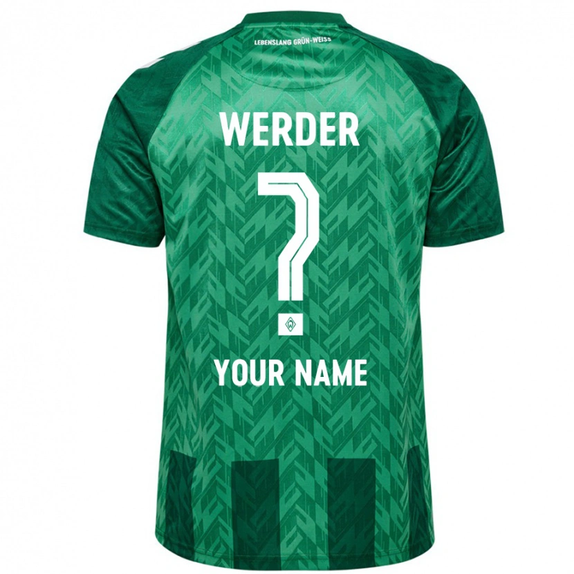 Danxen Mænd Dit Navn #0 Grøn Hjemmebane Spillertrøjer 2024/25 Trøje T-Shirt