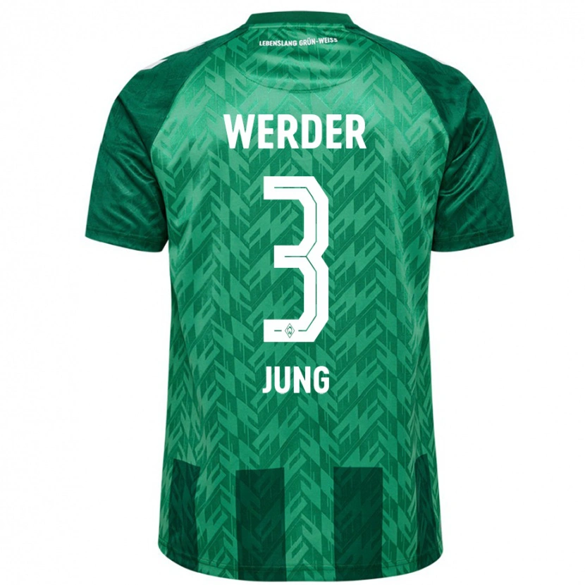 Danxen Mænd Anthony Jung #3 Grøn Hjemmebane Spillertrøjer 2024/25 Trøje T-Shirt