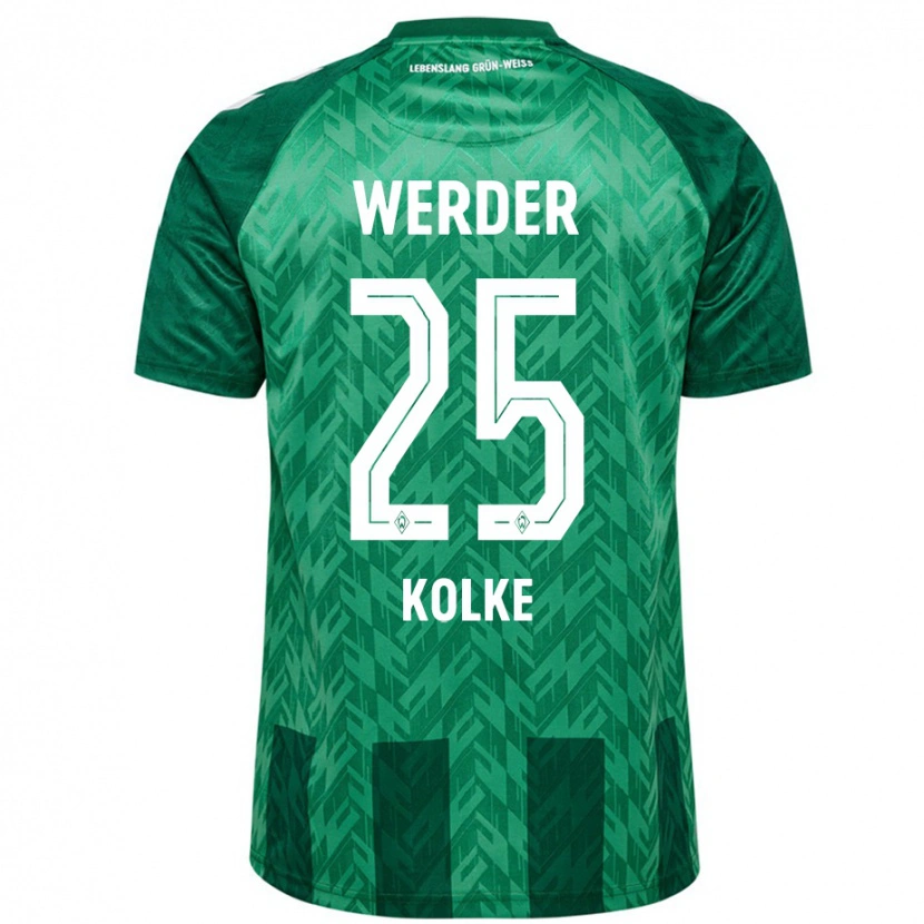 Danxen Mænd Markus Kolke #25 Grøn Hjemmebane Spillertrøjer 2024/25 Trøje T-Shirt