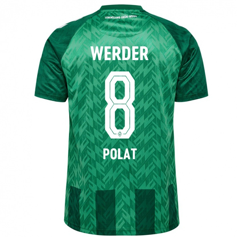 Danxen Mænd Mikail Polat #8 Grøn Hjemmebane Spillertrøjer 2024/25 Trøje T-Shirt