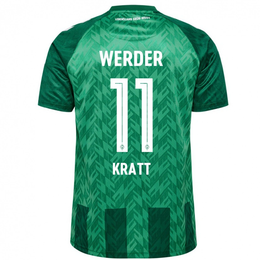 Danxen Mænd Ronan Kratt #11 Grøn Hjemmebane Spillertrøjer 2024/25 Trøje T-Shirt