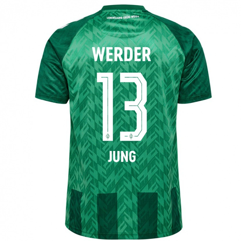 Danxen Mænd Seong-Hyeon Jung #13 Grøn Hjemmebane Spillertrøjer 2024/25 Trøje T-Shirt
