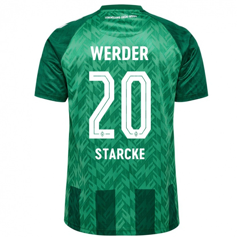 Danxen Mænd Bennet Starcke #20 Grøn Hjemmebane Spillertrøjer 2024/25 Trøje T-Shirt