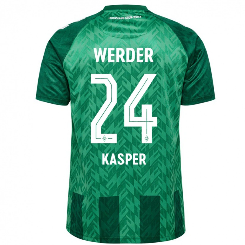 Danxen Mænd Dominik Kasper #24 Grøn Hjemmebane Spillertrøjer 2024/25 Trøje T-Shirt