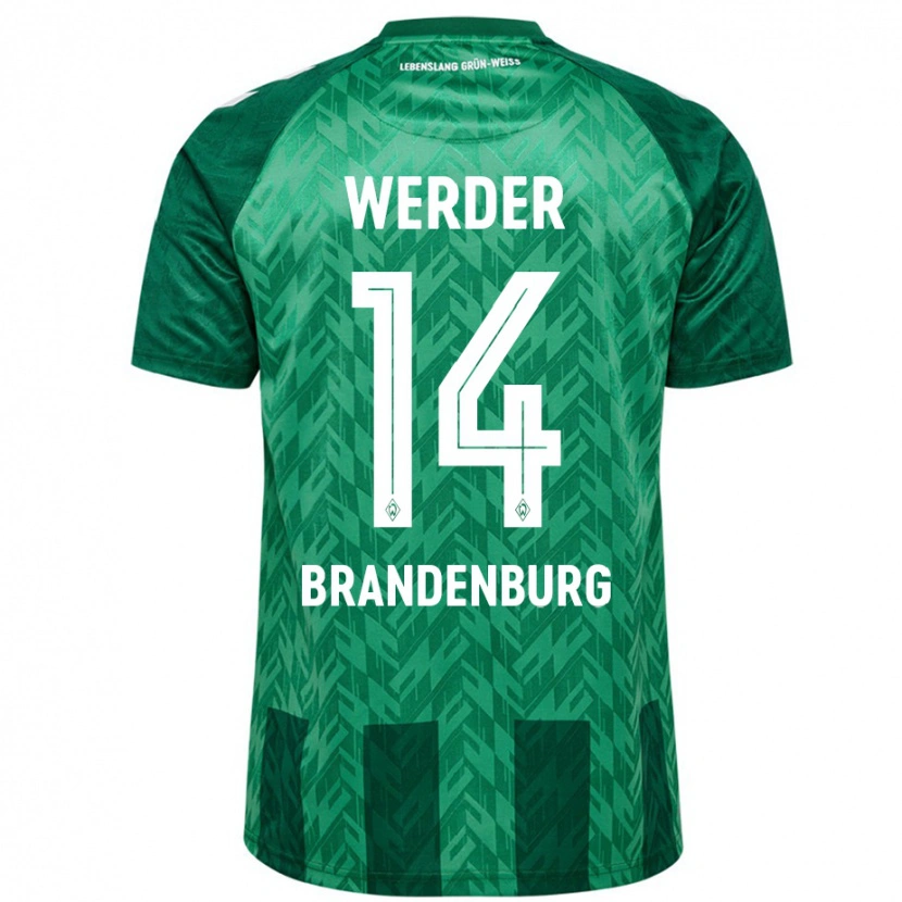 Danxen Mænd Michaela Brandenburg #14 Grøn Hjemmebane Spillertrøjer 2024/25 Trøje T-Shirt