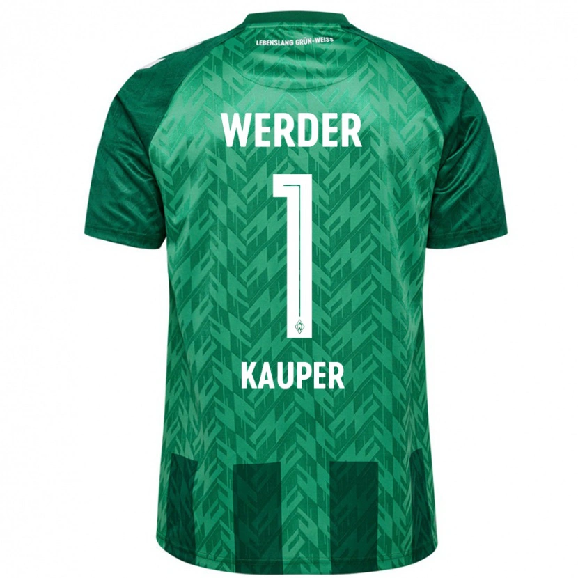 Danxen Mænd Ben Käuper #1 Grøn Hjemmebane Spillertrøjer 2024/25 Trøje T-Shirt