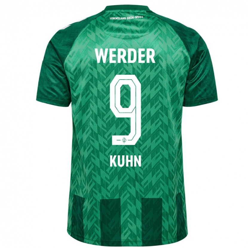 Danxen Mænd Philipp Kühn #9 Grøn Hjemmebane Spillertrøjer 2024/25 Trøje T-Shirt