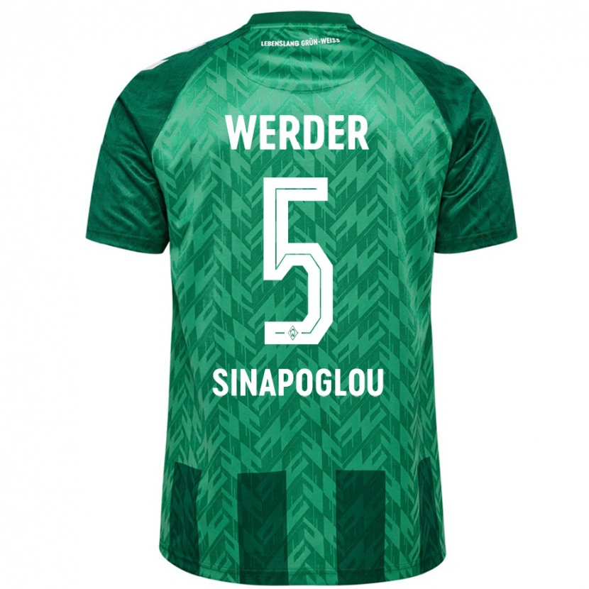 Danxen Mænd Oguzcan Sinapoglou #5 Grøn Hjemmebane Spillertrøjer 2024/25 Trøje T-Shirt