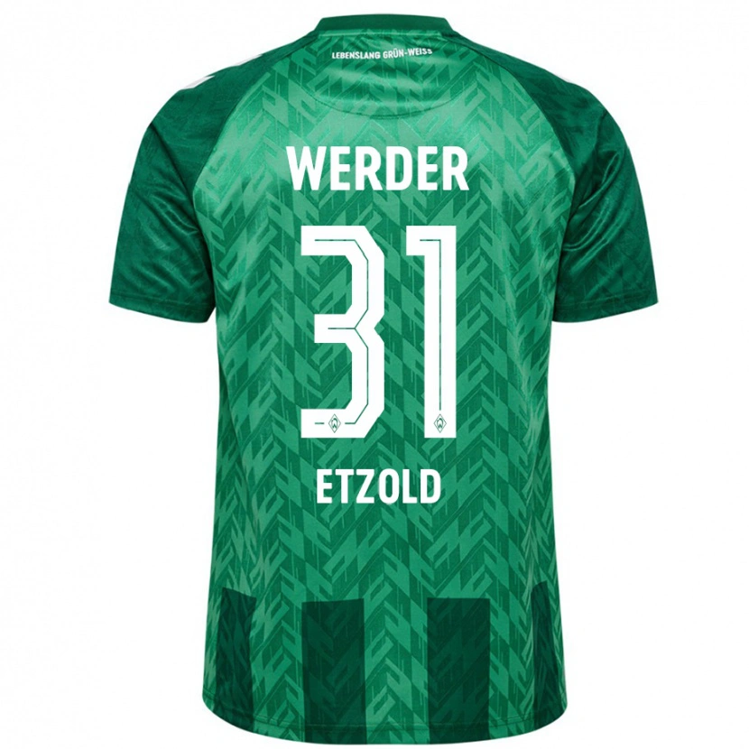 Danxen Mænd Hannah Etzold #31 Grøn Hjemmebane Spillertrøjer 2024/25 Trøje T-Shirt