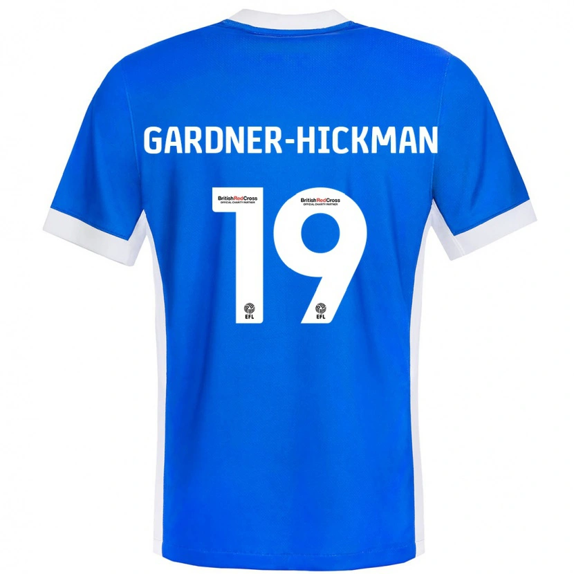 Danxen Mænd Taylor Gardner-Hickman #19 Blå Hvid Hjemmebane Spillertrøjer 2024/25 Trøje T-Shirt