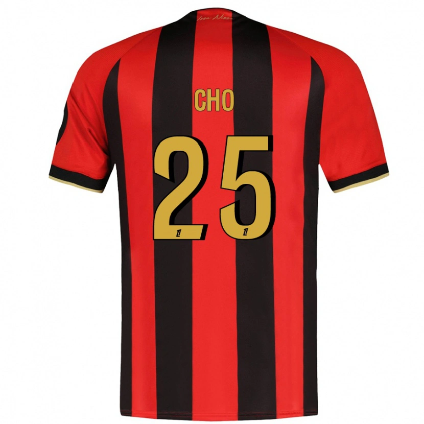 Danxen Mænd Mohamed-Ali Cho #25 Rød Sort Hjemmebane Spillertrøjer 2024/25 Trøje T-Shirt
