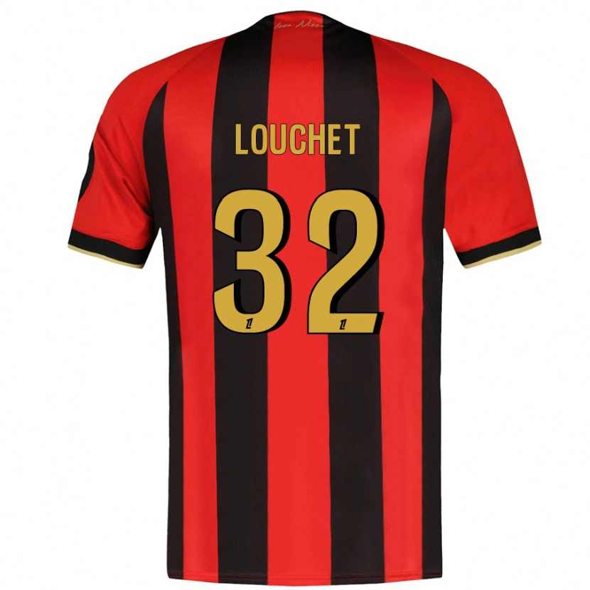 Danxen Mænd Tom Louchet #32 Rød Sort Hjemmebane Spillertrøjer 2024/25 Trøje T-Shirt