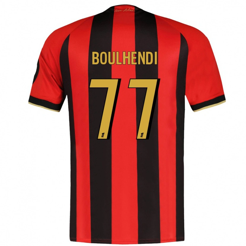Danxen Mænd Teddy Boulhendi #77 Rød Sort Hjemmebane Spillertrøjer 2024/25 Trøje T-Shirt