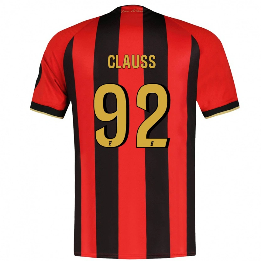 Danxen Mænd Jonathan Clauss #92 Rød Sort Hjemmebane Spillertrøjer 2024/25 Trøje T-Shirt