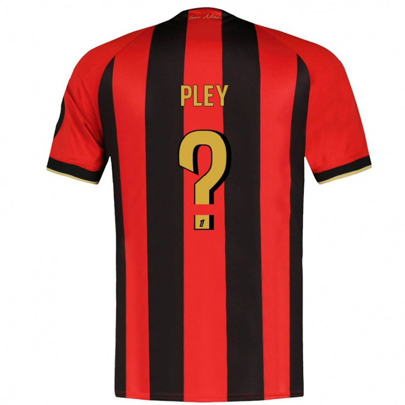 Danxen Mænd Lenny Pley #0 Rød Sort Hjemmebane Spillertrøjer 2024/25 Trøje T-Shirt