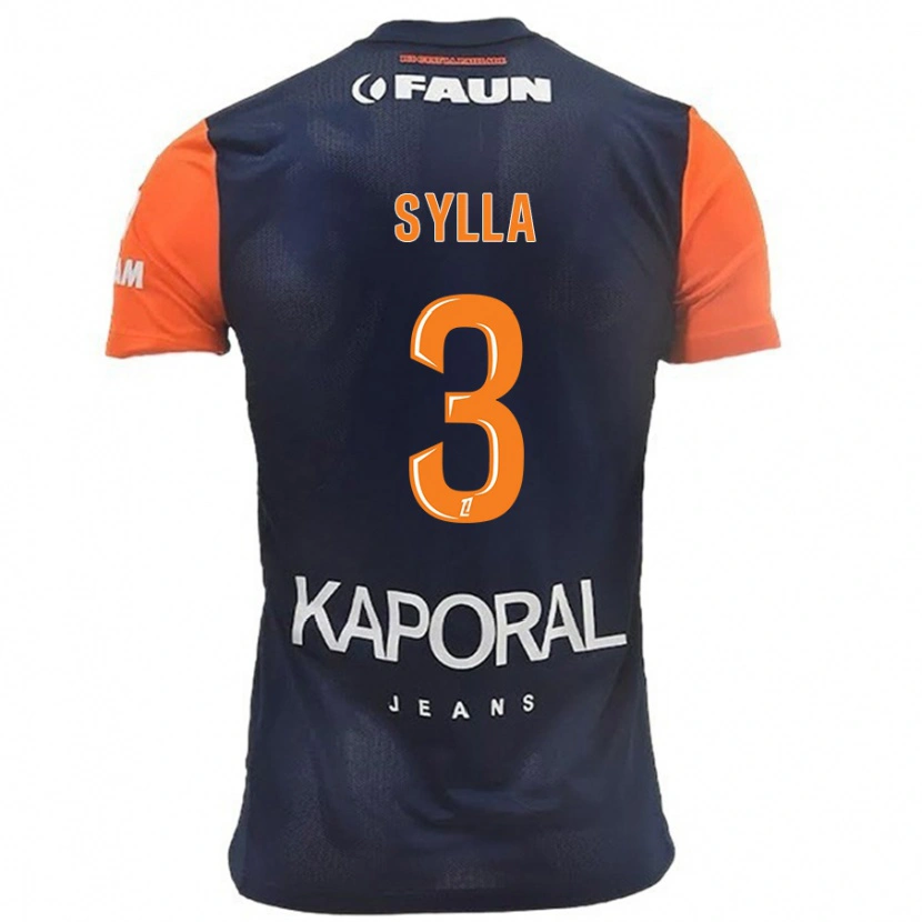 Danxen Mænd Issiaga Sylla #3 Marineblå Orange Hjemmebane Spillertrøjer 2024/25 Trøje T-Shirt