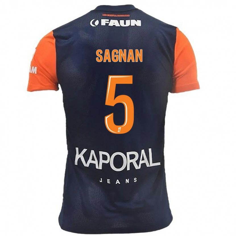 Danxen Mænd Modibo Sagnan #5 Marineblå Orange Hjemmebane Spillertrøjer 2024/25 Trøje T-Shirt