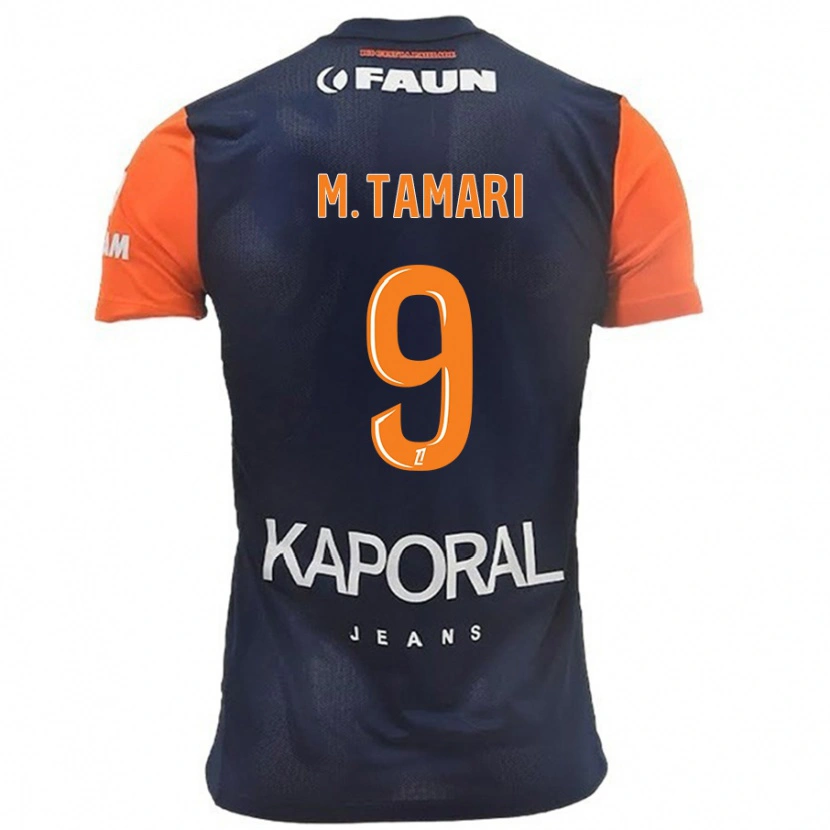 Danxen Mænd Mousa Tamari #9 Marineblå Orange Hjemmebane Spillertrøjer 2024/25 Trøje T-Shirt