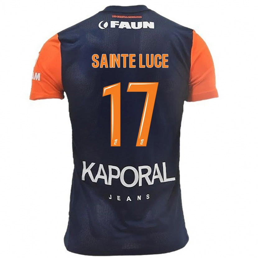 Danxen Mænd Théo Sainte-Luce #17 Marineblå Orange Hjemmebane Spillertrøjer 2024/25 Trøje T-Shirt