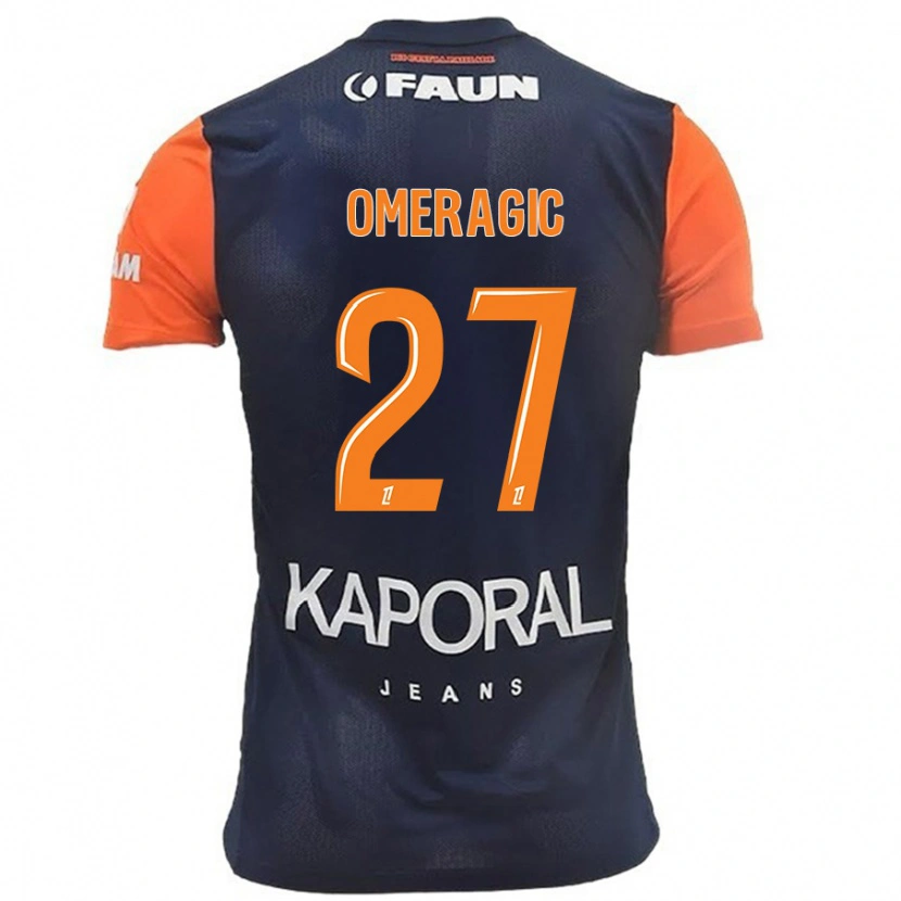 Danxen Mænd Becir Omeragic #27 Marineblå Orange Hjemmebane Spillertrøjer 2024/25 Trøje T-Shirt