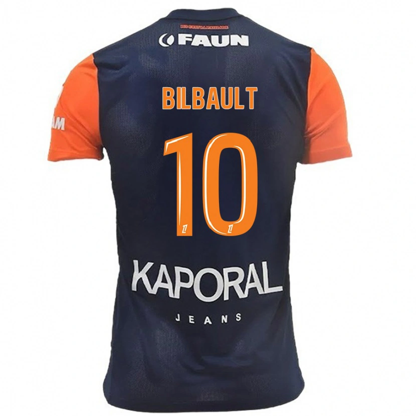 Danxen Mænd Charlotte Bilbault #10 Marineblå Orange Hjemmebane Spillertrøjer 2024/25 Trøje T-Shirt