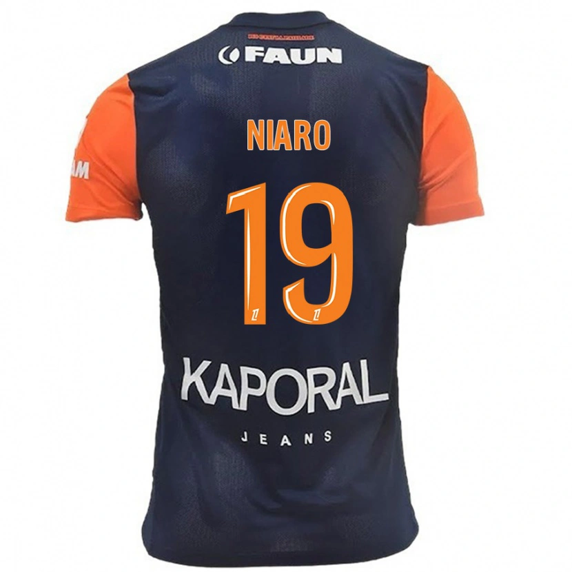 Danxen Mænd Esther Mbakem-Niaro #19 Marineblå Orange Hjemmebane Spillertrøjer 2024/25 Trøje T-Shirt