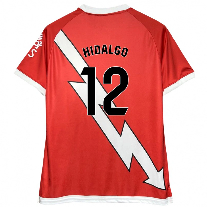Danxen Mænd Patri Hidalgo #12 Hvid Rød Hjemmebane Spillertrøjer 2024/25 Trøje T-Shirt
