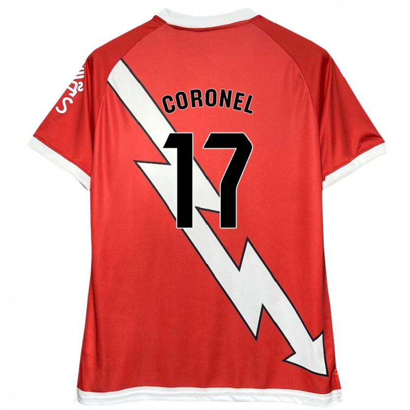 Danxen Mænd Mariela Del Carmen Coronel #17 Hvid Rød Hjemmebane Spillertrøjer 2024/25 Trøje T-Shirt