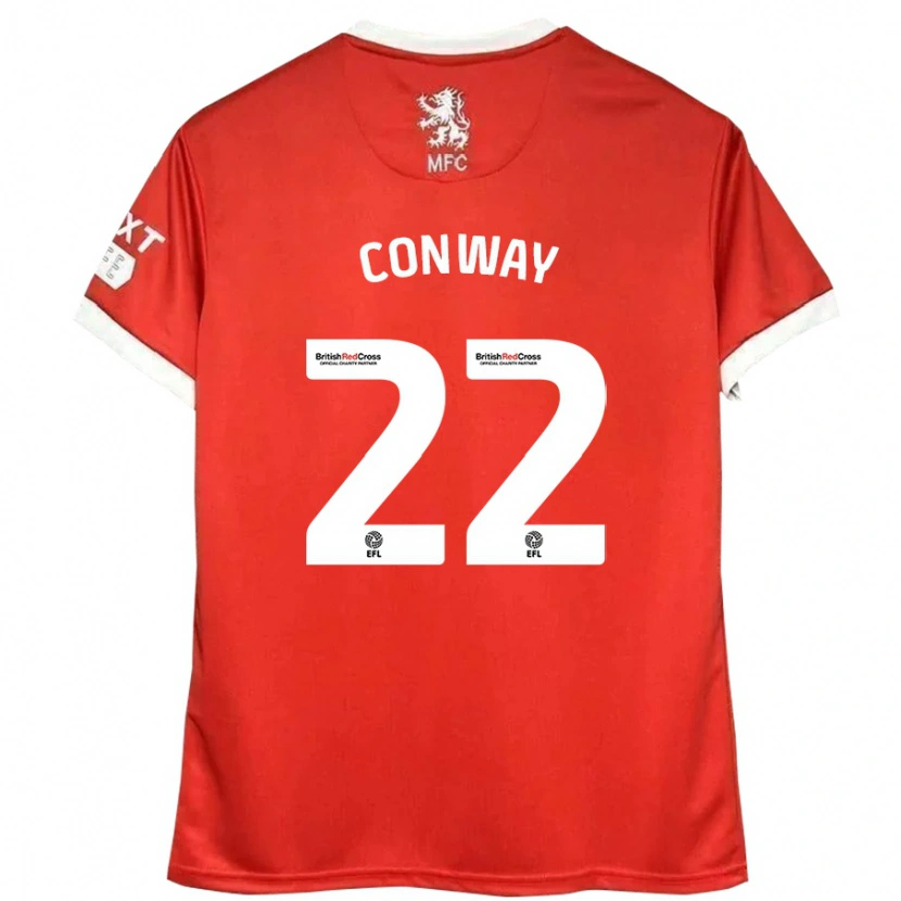 Danxen Mænd Tommy Conway #22 Rød Hvid Hjemmebane Spillertrøjer 2024/25 Trøje T-Shirt