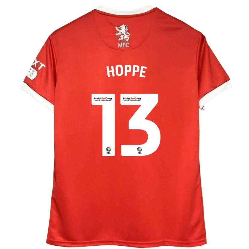Danxen Mænd Matthew Hoppe #13 Rød Hvid Hjemmebane Spillertrøjer 2024/25 Trøje T-Shirt