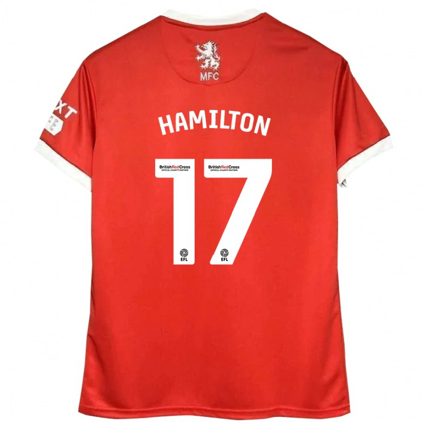 Danxen Mænd Micah Hamilton #17 Rød Hvid Hjemmebane Spillertrøjer 2024/25 Trøje T-Shirt