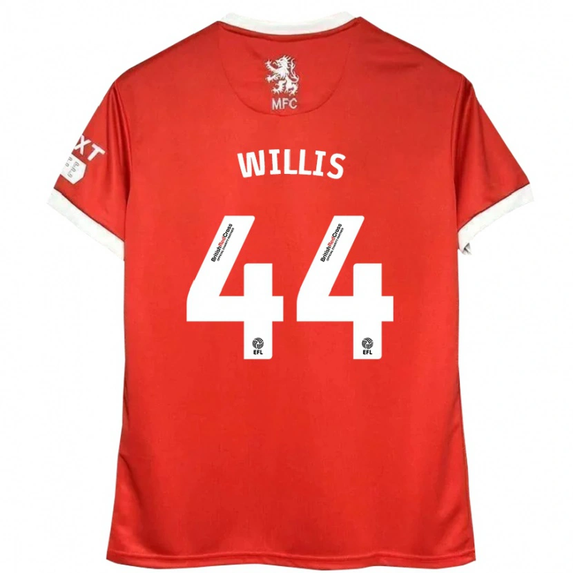 Danxen Mænd Pharrell Willis #44 Rød Hvid Hjemmebane Spillertrøjer 2024/25 Trøje T-Shirt