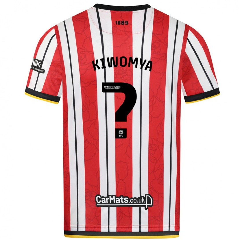 Danxen Mænd Noah Kiwomya #0 Røde Hvide Striber Hjemmebane Spillertrøjer 2024/25 Trøje T-Shirt