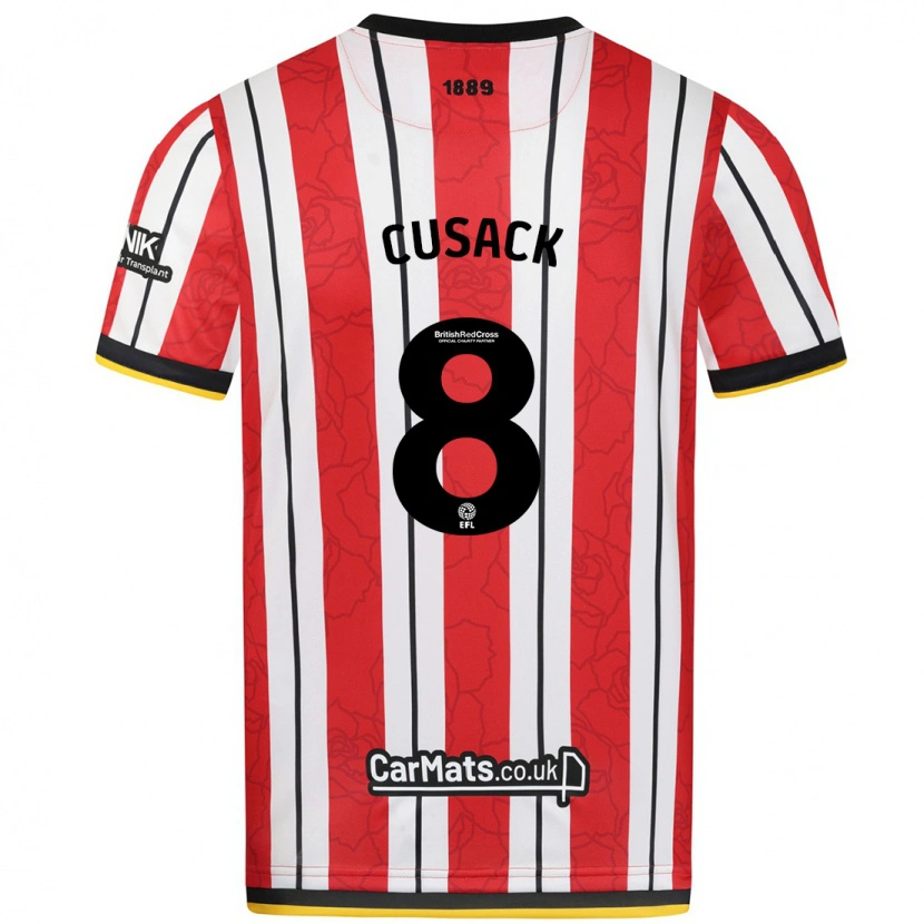 Danxen Mænd Maddy Cusack † #8 Røde Hvide Striber Hjemmebane Spillertrøjer 2024/25 Trøje T-Shirt