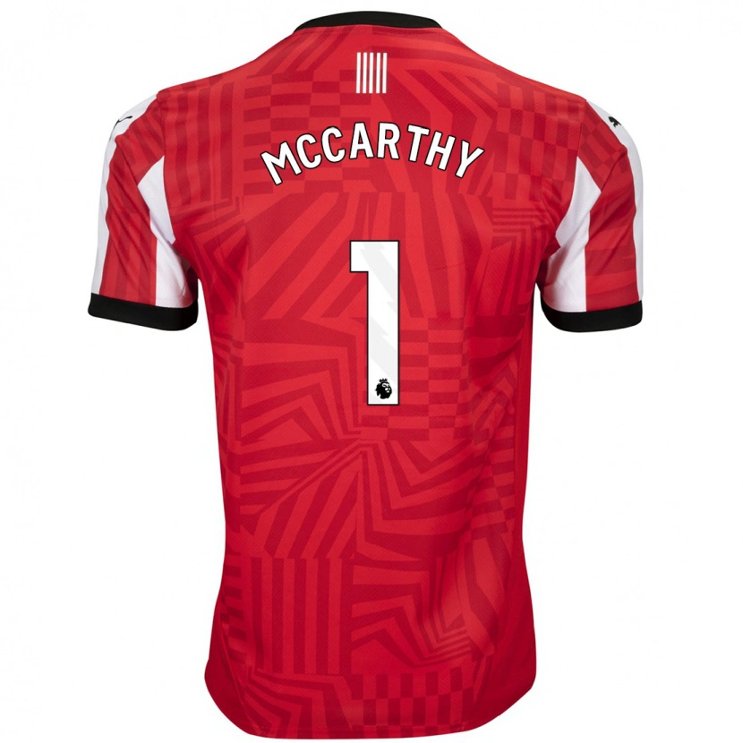 Danxen Mænd Alex Mccarthy #1 Rød Hvid Hjemmebane Spillertrøjer 2024/25 Trøje T-Shirt