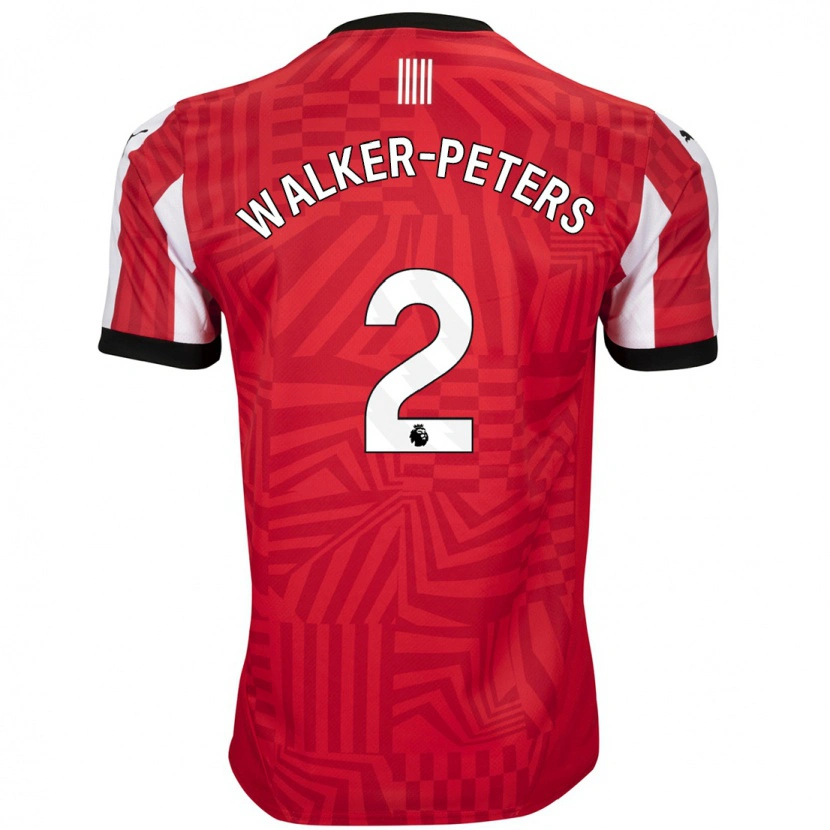 Danxen Mænd Kyle Walker-Peters #2 Rød Hvid Hjemmebane Spillertrøjer 2024/25 Trøje T-Shirt